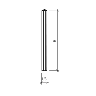 Pfosten zu Betonbretter