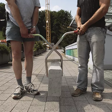 Tragzange mit Gummiklemmbacken